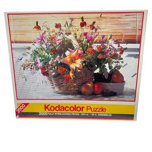 Kodacolor Rose Art 2000 Piece Puzzle Floral Fruit Still Life 1992 Sealed USA Vtg